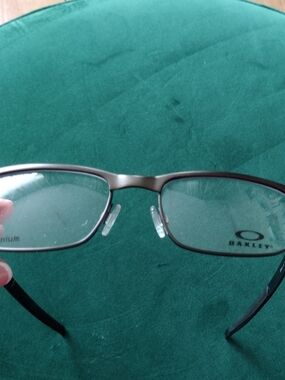 Oakley OX5038 Men's Rectangular Metal Plate Pewter Color Eyeglasses